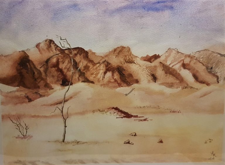 Aquarell Berge