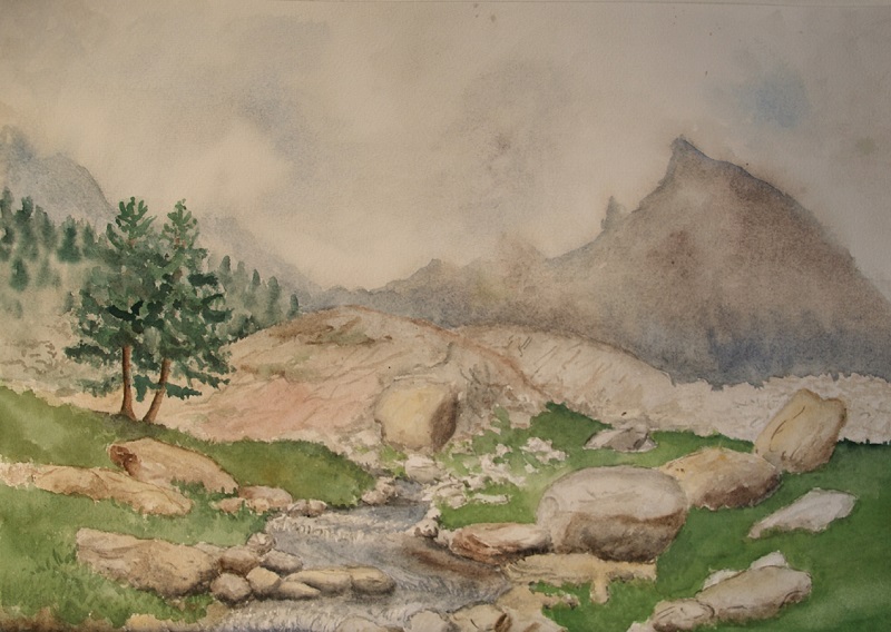 Aquarell Vallée-des-Merveilles