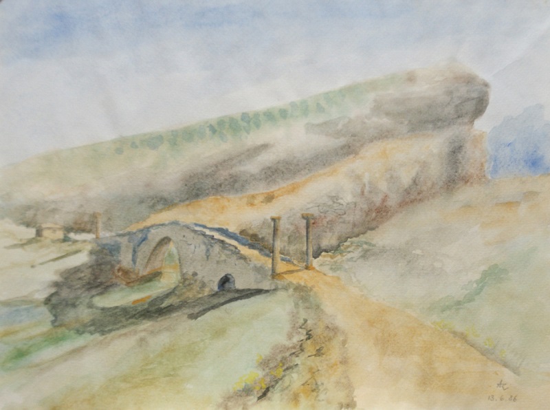 Aquarell Osmanische Brücke