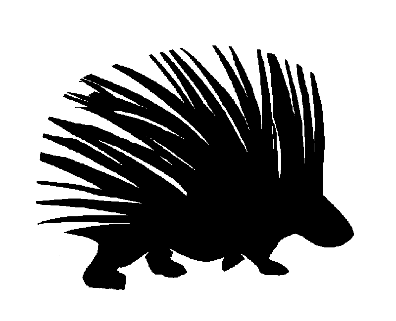 Graphik Scherenschnitt Igel